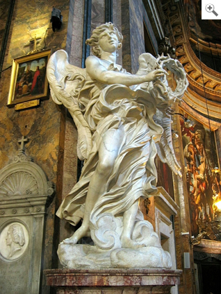 Gian Lorenzo Bernini, Angelo con la corona di spine nella chiesa di Sant'Andrea delle Fratte in Rom, 1668-1671